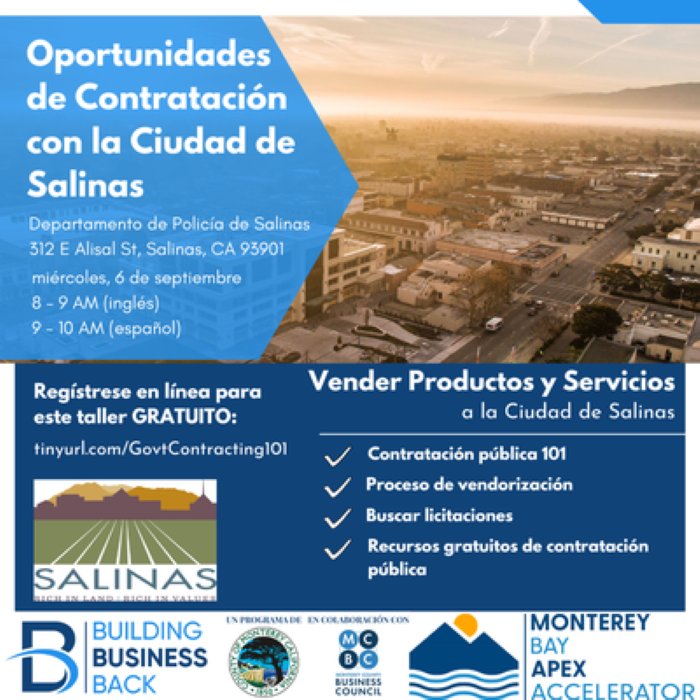 information about upcoming workshop in English and Spanish