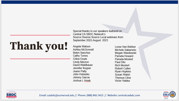 Thank you to SDSL Speakers 22-23
